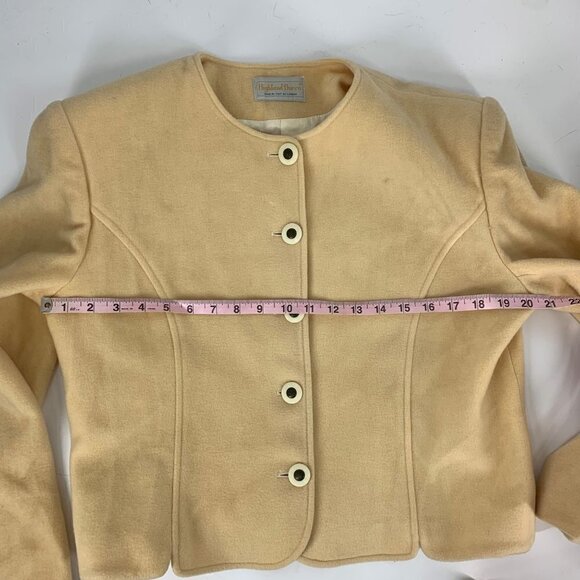 Vintage Highland Queen Cream Wool Cashmere Blend Blazer | Made in Canada Size M - Picture 9 of 11